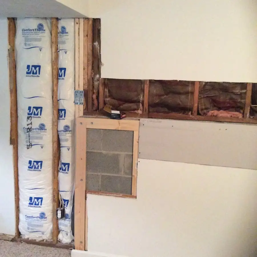 Wall insulation replacement during Odor Removal & Deodorization in Stoughton